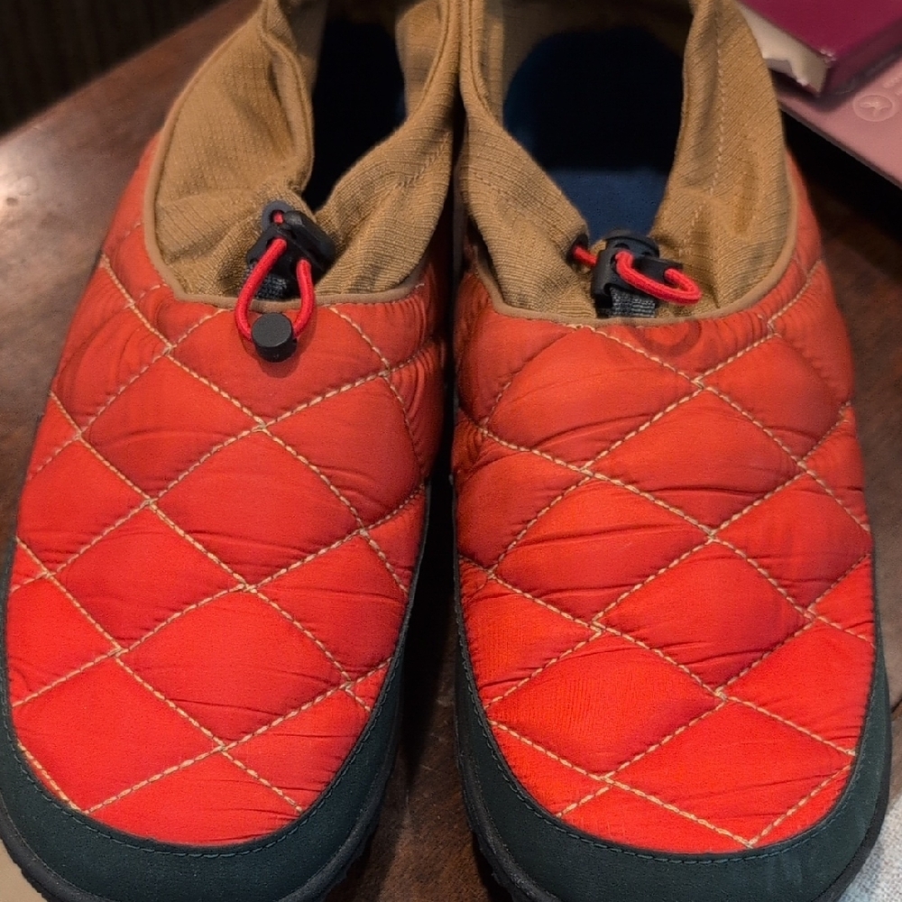 Chaco Red and Black Quilted Slip-On Loafers